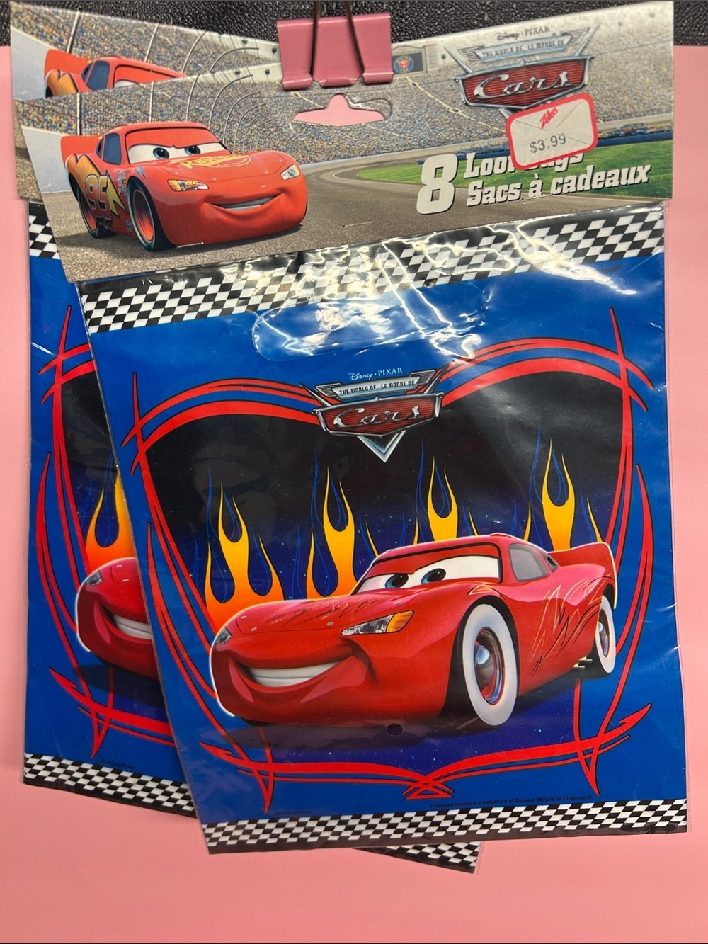 Disney Pixar Cars Lightning McQueen Gift Bags - Red & Blue